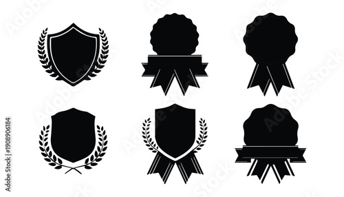 Collection of Vector Laureate Badges and Ribbons for Awards