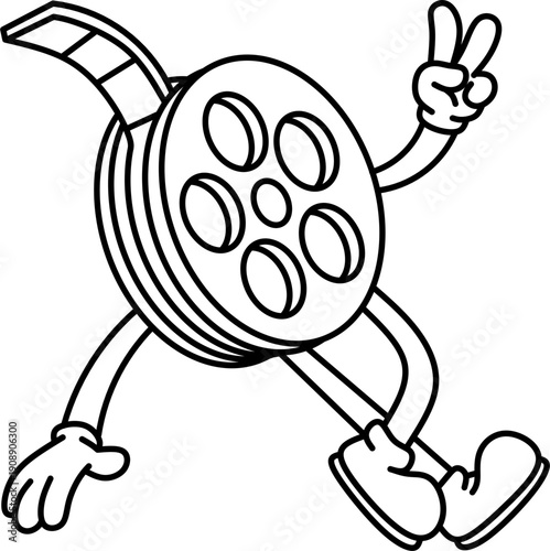 Cute film reel char