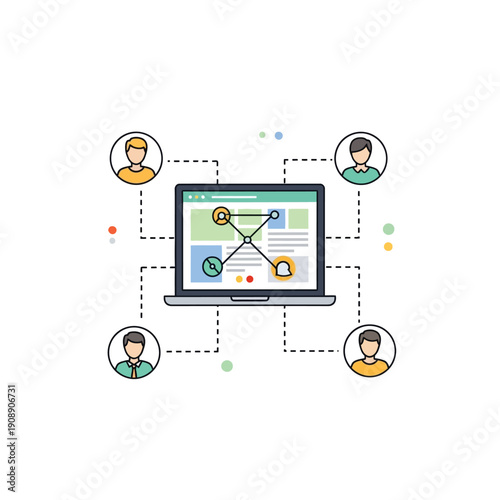 Wallpaper Mural Mobile phone screen displaying a vibrant heart icon with a circular loading indicator, representing a digital application for health monitoring, social connections, or personal well-being management Torontodigital.ca