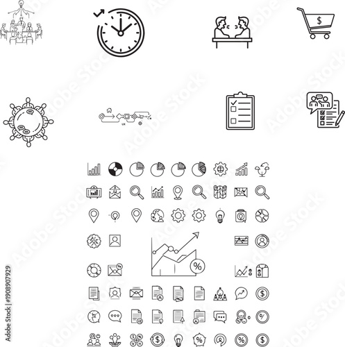  Icons set including human organs and healthcare symbols