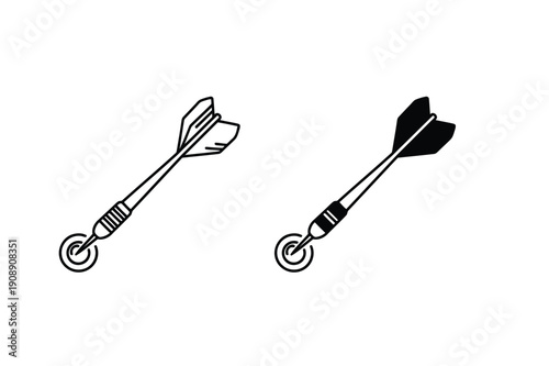 Two arrows hitting targets with precision, symbolizing focus and skill, depicted in a simple illustration style from a straightforward viewpoint