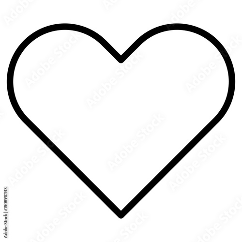 Heart shape icon representing a list of desired products for future purchase