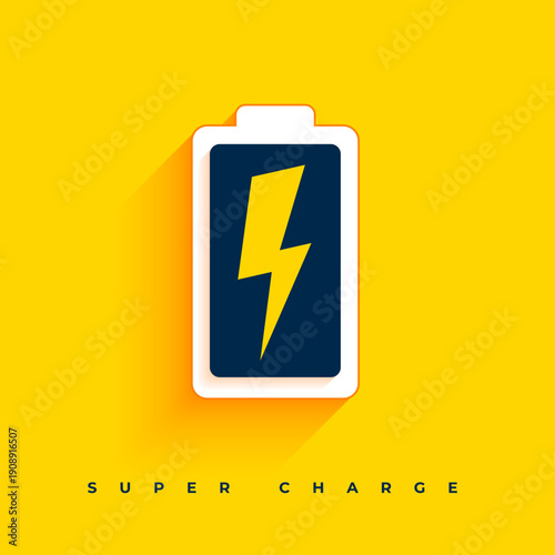 electric flash thunderbolt sign super charge concept