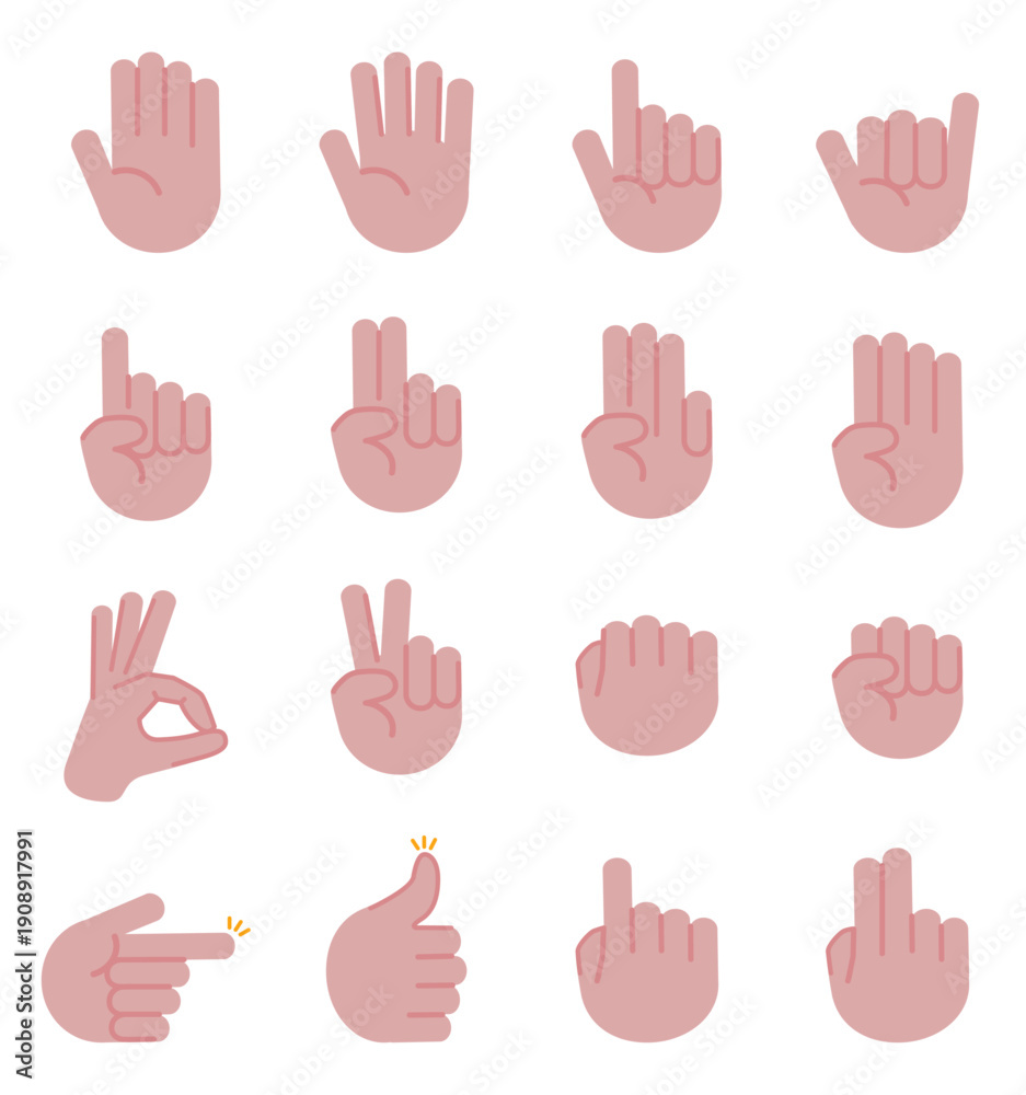 Obraz premium 손모양 아이콘 제스처