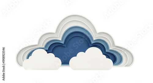 Layered Cloud Abstract Design