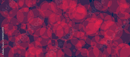 Abstract Red and Purple Bubbles Background.