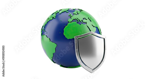Earth with Shield