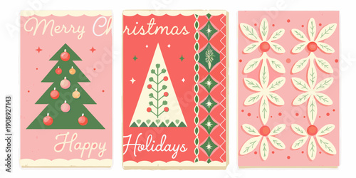 Three chocolate bar wrappers with festive christmas and holiday designs