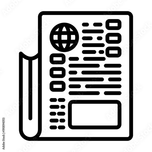 News Paper Icon Design