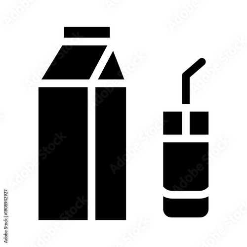 chocolate milk glyph icon