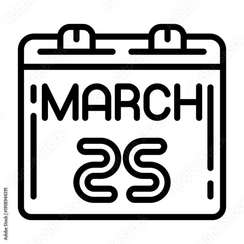 Tableau sur toile March 25 Icon Design
