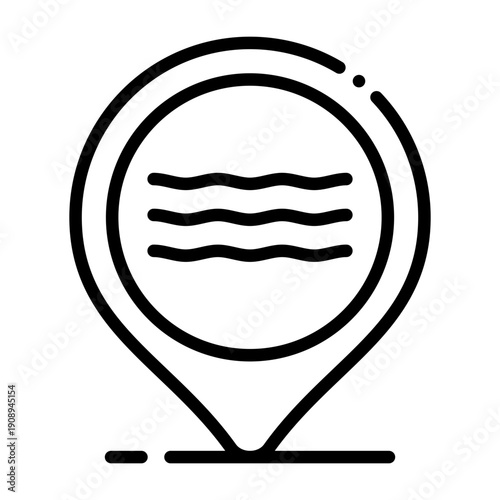 Pool Location Icon Design