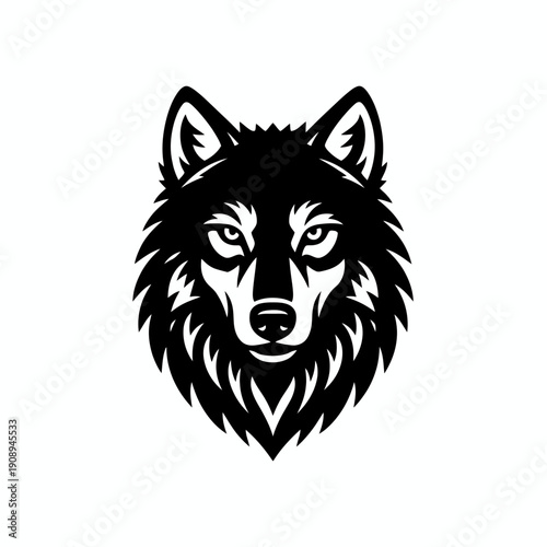 wolf head vector