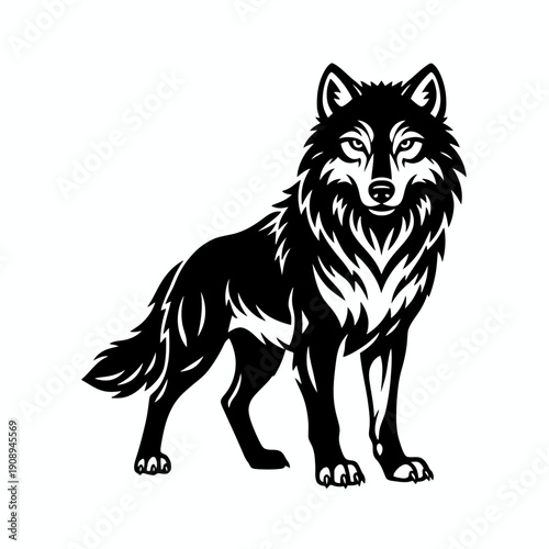 wolf head vector