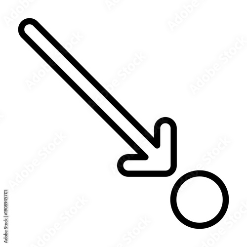 Diagonal Arrow Down-Right Icon Design