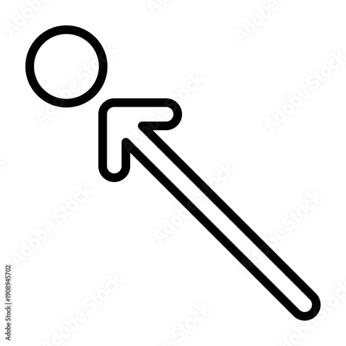 Diagonal Arrow Up-Left Icon Design