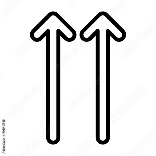 Double Up Arrow Icon Design