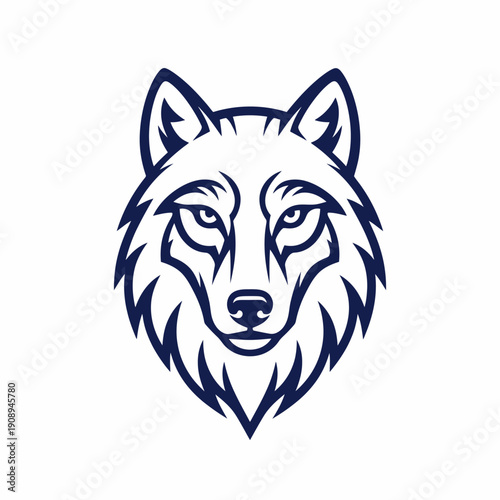wolf head vector
