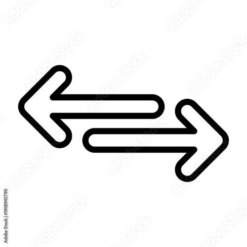 Right-Left Arrow Icon Design