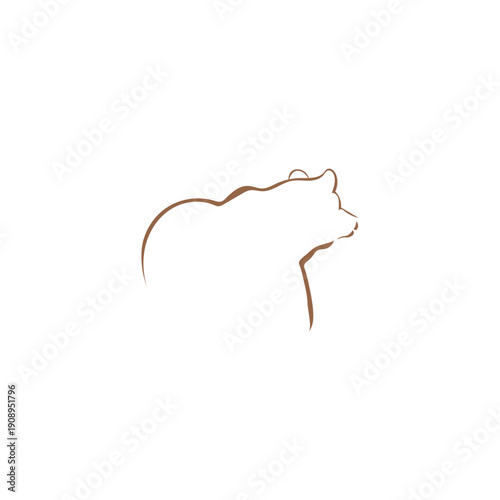bear silhouette logo vector animals illustration