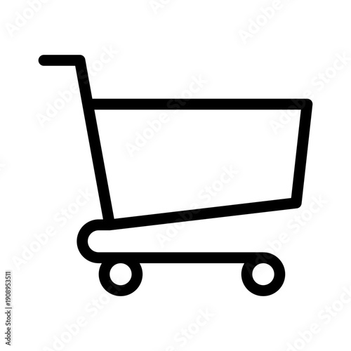 shopping cart line icon