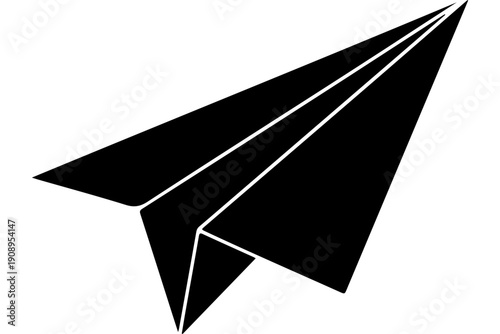 Modern Minimalist Paper Airplane Icon