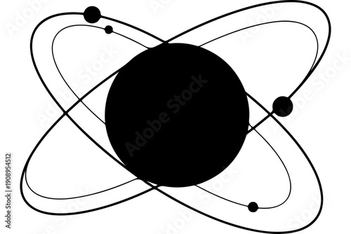 Atomic Structure Illustration with Bohr Model