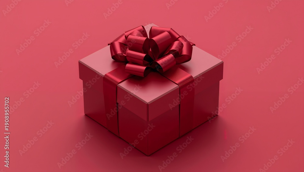 Fototapeta premium gift box with red ribbon