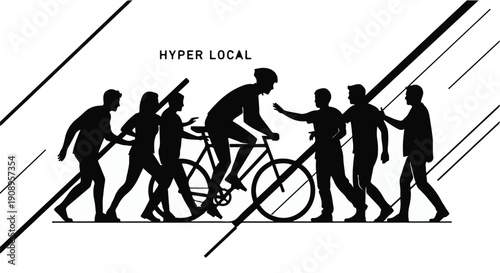 Cyclist and supporters celebrating community connection and local movement.