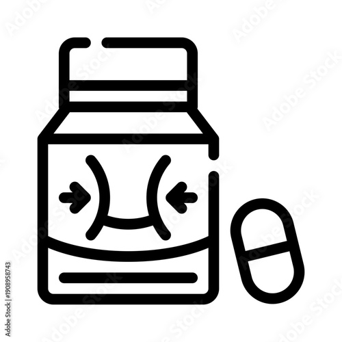 diet pills line icon