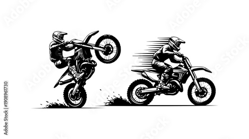 Motocross Riders in Action