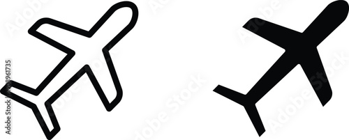 plane  icon vector graphic illustration  with white background flat hand made icon fill icon .