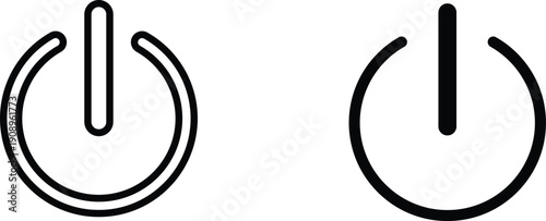 power button icon vector graphic illustration  with white background flat hand made icon fill icon .