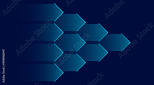 Abstract arrow direction. Technology background. High speed. Hi-tech