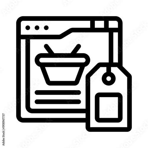 e commerce line icon