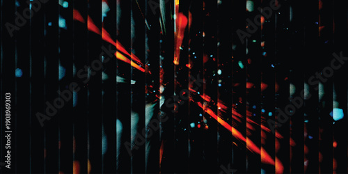 colorful gradient with vertical white highlights on a dark background. Clean, minimal, and energetic with a modern edge	
