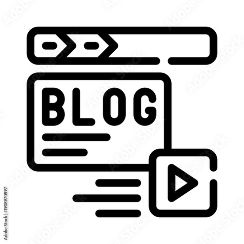 blogging line icon