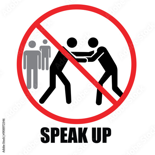 Choose courage with the “Speak Out” symbol, featuring observers witnessing conflict, inspiring individuals to raise their voices, intervene responsibly, and promote safety, accountability, and compass