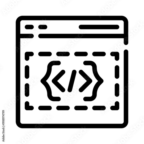 code snippet line icon