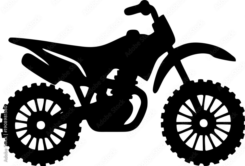 Obraz premium Dirt Bike Motocross Silhouette Icon