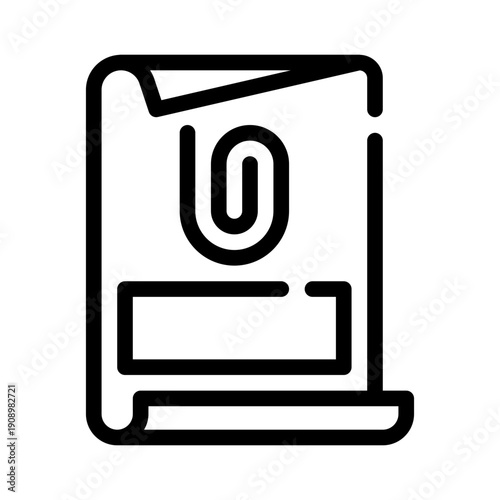 paperclip line icon