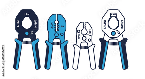 LAN Crimper Line art vector modern style