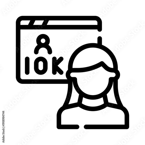 blogger line icon