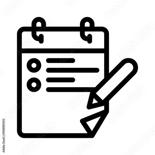 notepad line icon
