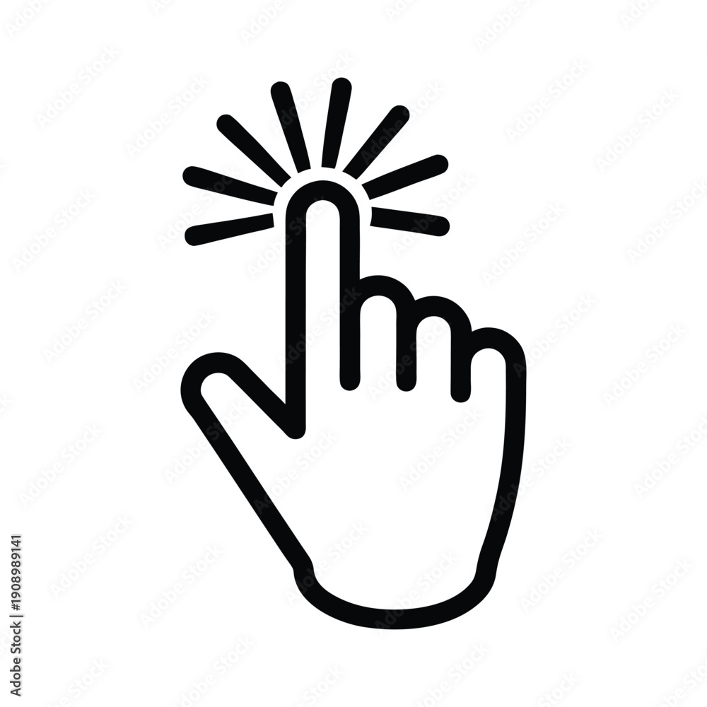 Fototapeta premium Pinch Zoom Out Gesture Line Art Icon Vector Illustration