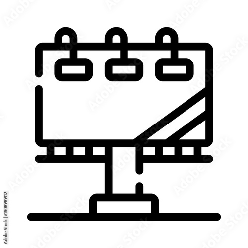 lighted billboard line icon
