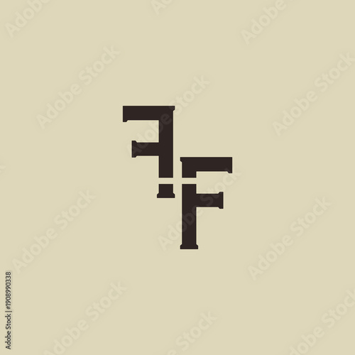 FF Abstract Initial Logo. Clean, high-contrast typography suitable for branding, identity, and corporate design. Ideal for logos, signage, and minimalist graphic projects.