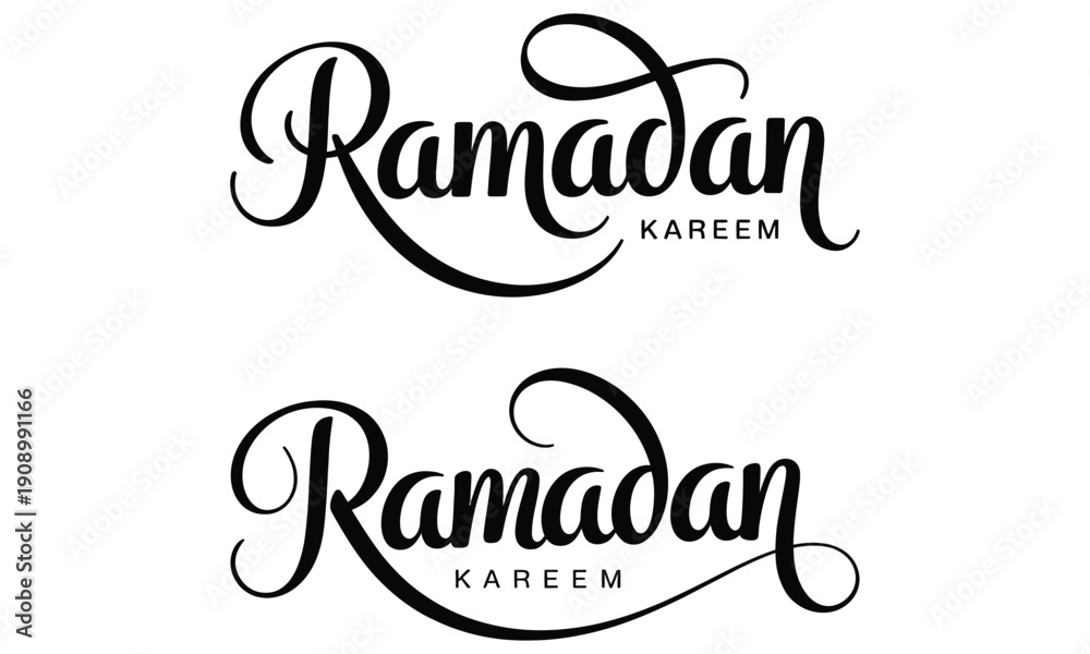 Obraz premium Ramadan Kareem Elegant Arabic Calligraphy Style Typography Design 