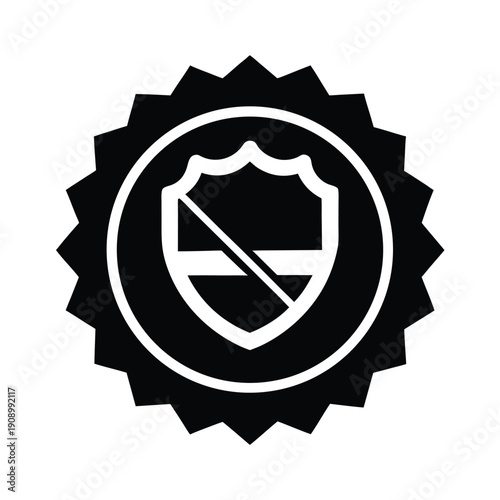Service Warranty Silhouette Icon Vector Illustration