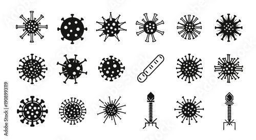 Coronavirus Icons Set, Virus Outbreak, Vector Illustration